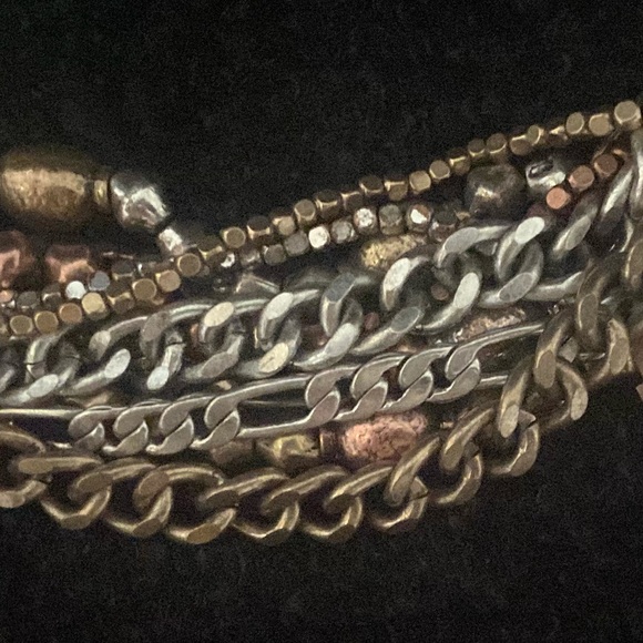 NWT LUCKY BRANDS Multi Mixed Metal Tons of Strands Bracelet - Picture 3 of 3